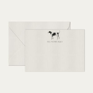 Papel de carta personalizado com ilustração de codorna envelope branco