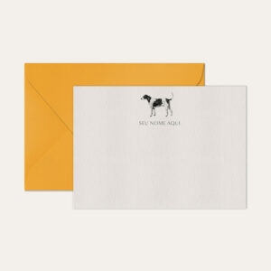 Papel de carta personalizado com ilustração de codorna envelope amarelo