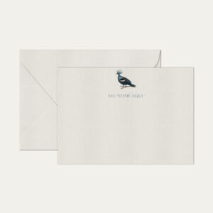 Papel de carta personalizado com ilustração de codorna envelope branco