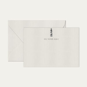 Papel de carta personalizado com ilustração de farole envelope branco