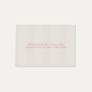 Papel de carta personalizado clássico, com nome do casal em rosa pink