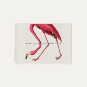 Papel de carta personalizado com desenho de flamingo