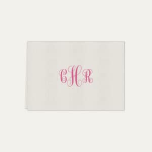 Papel de carta personalizado com monograma em rosa pink