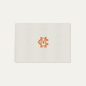 Papel de carta personalizado com monograma clássico em laranja