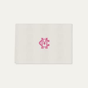 Papel de carta personalizado com monograma clássico em rosa pink