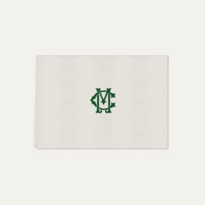 Papel de carta personalizado com monograma clássico em verde escuro