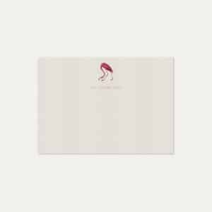 Papel de carta personalizado com desenho de flamingo