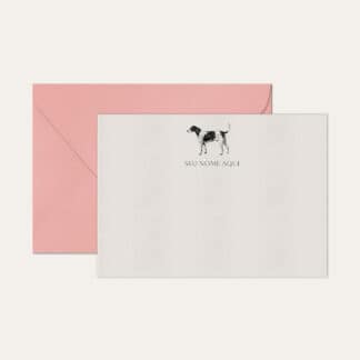 Papel de carta personalizado com ilustração de codorna envelope rosa bebe