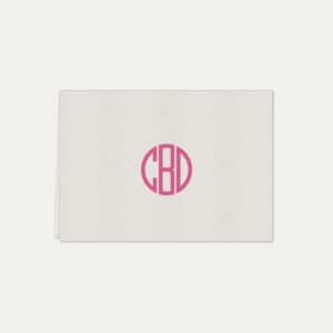 Papel de carta personalizado com monograma em rosa pink
