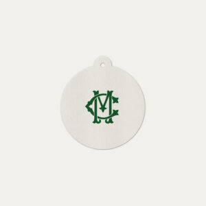 Tag personalizada com monograma clássico verde Colmeias Design